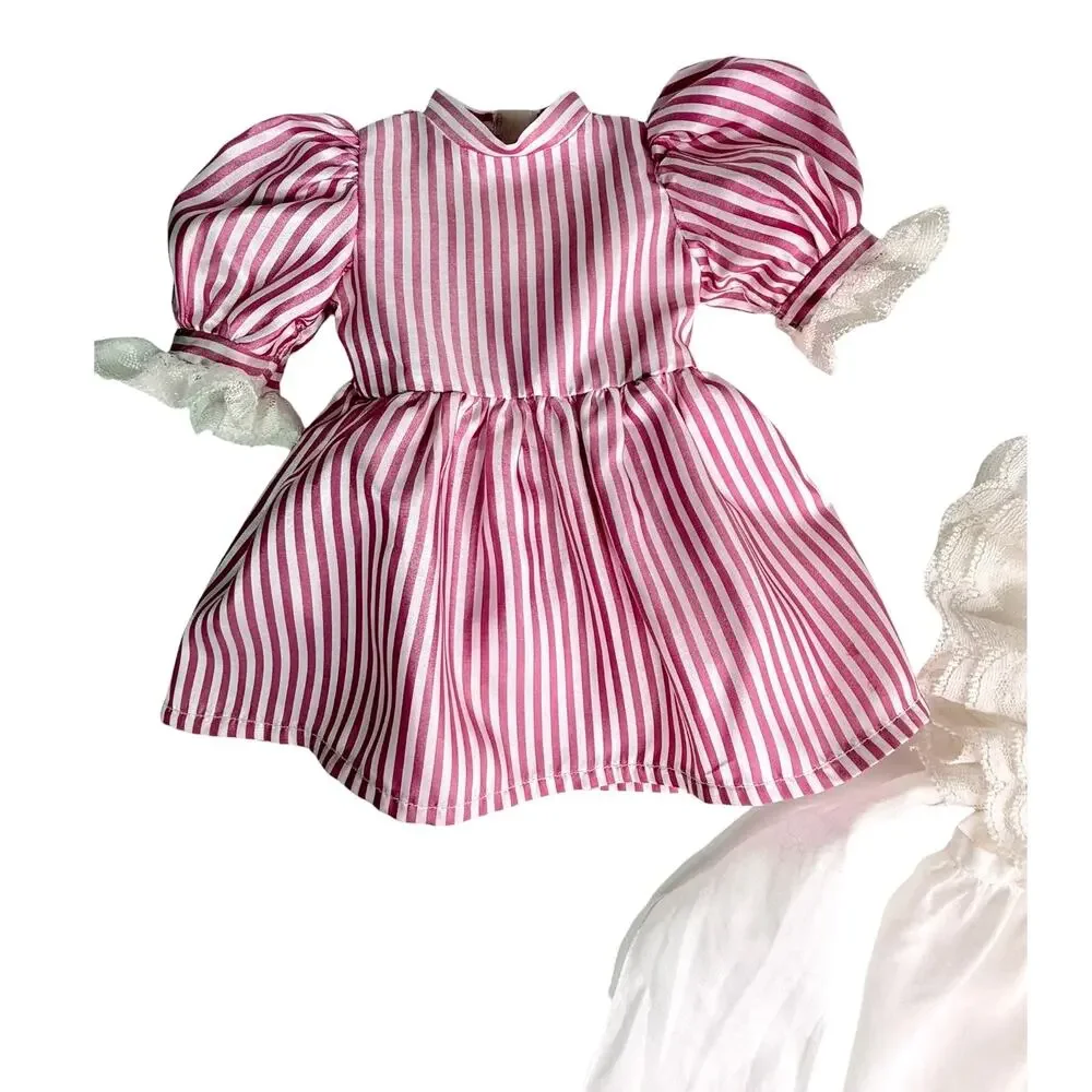 American Girl Samantha Birthday Dress Pink Pleasant Co 1992 Lacy Pinafore Apron